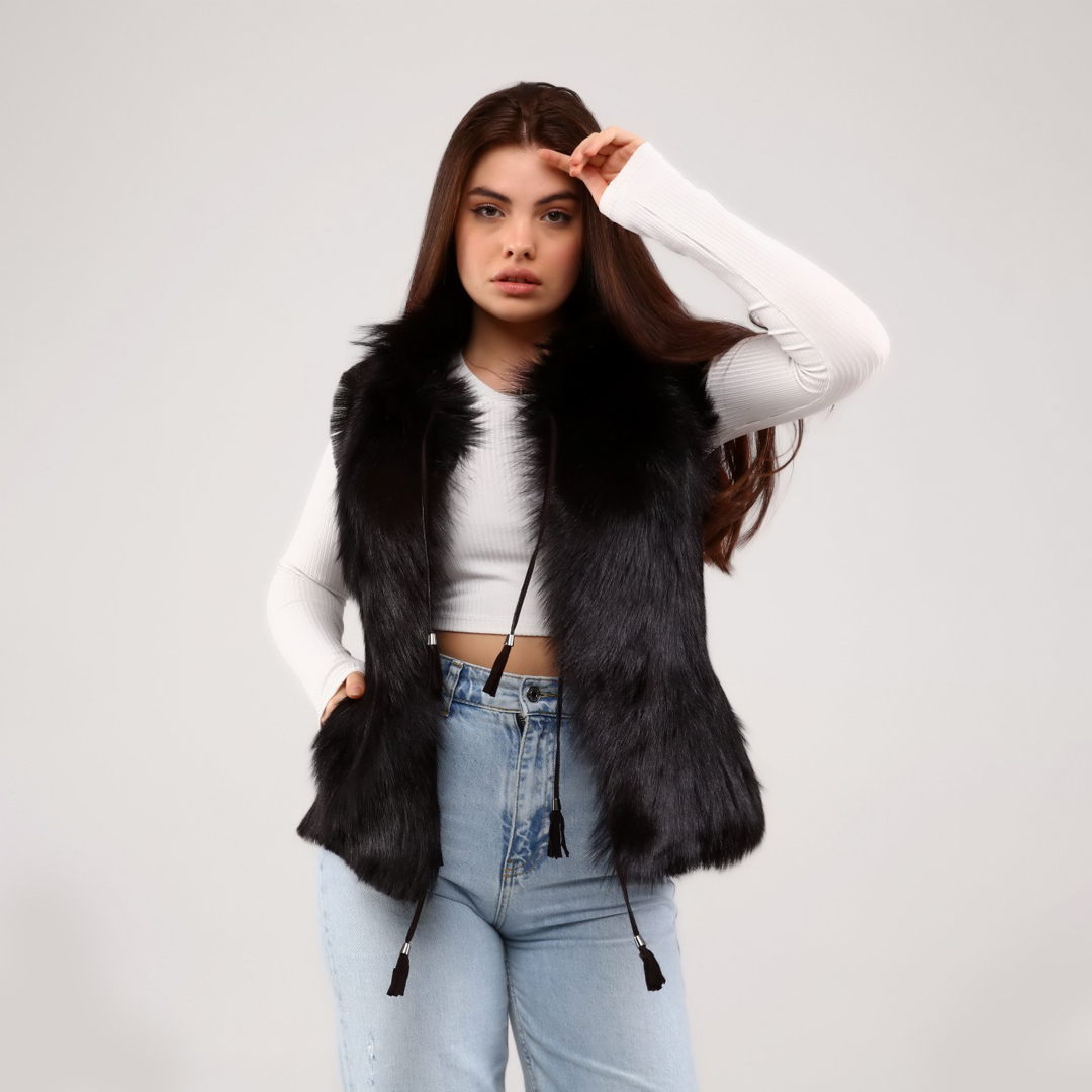 Hakiki Deri Kahve Kadın Deri Yelek