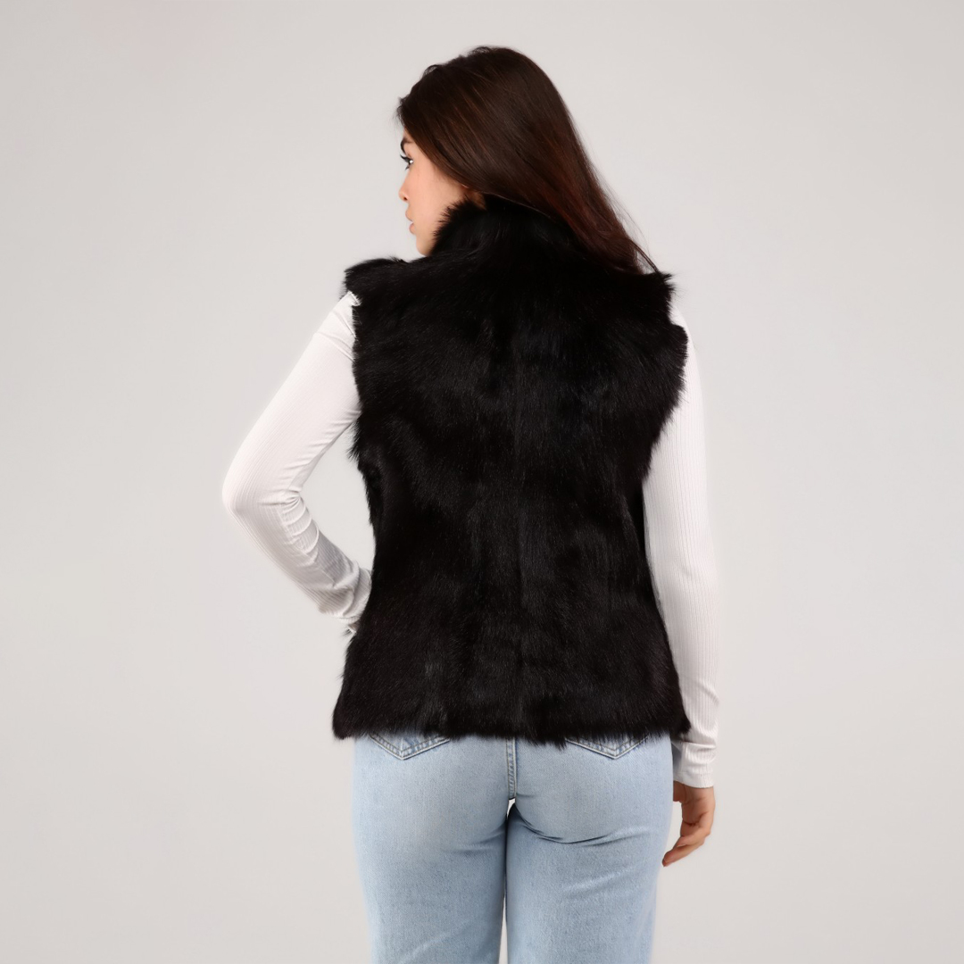 Hakiki Deri Kahve Kadın Deri Yelek