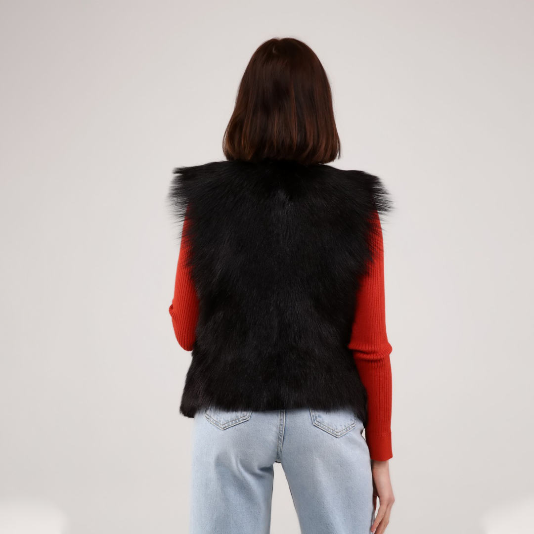 Hakiki Deri Kahve Kadın Deri Yelek