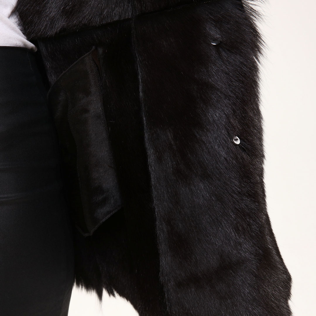 Hakiki Deri Kahve Kadın Süet Deri Kaban