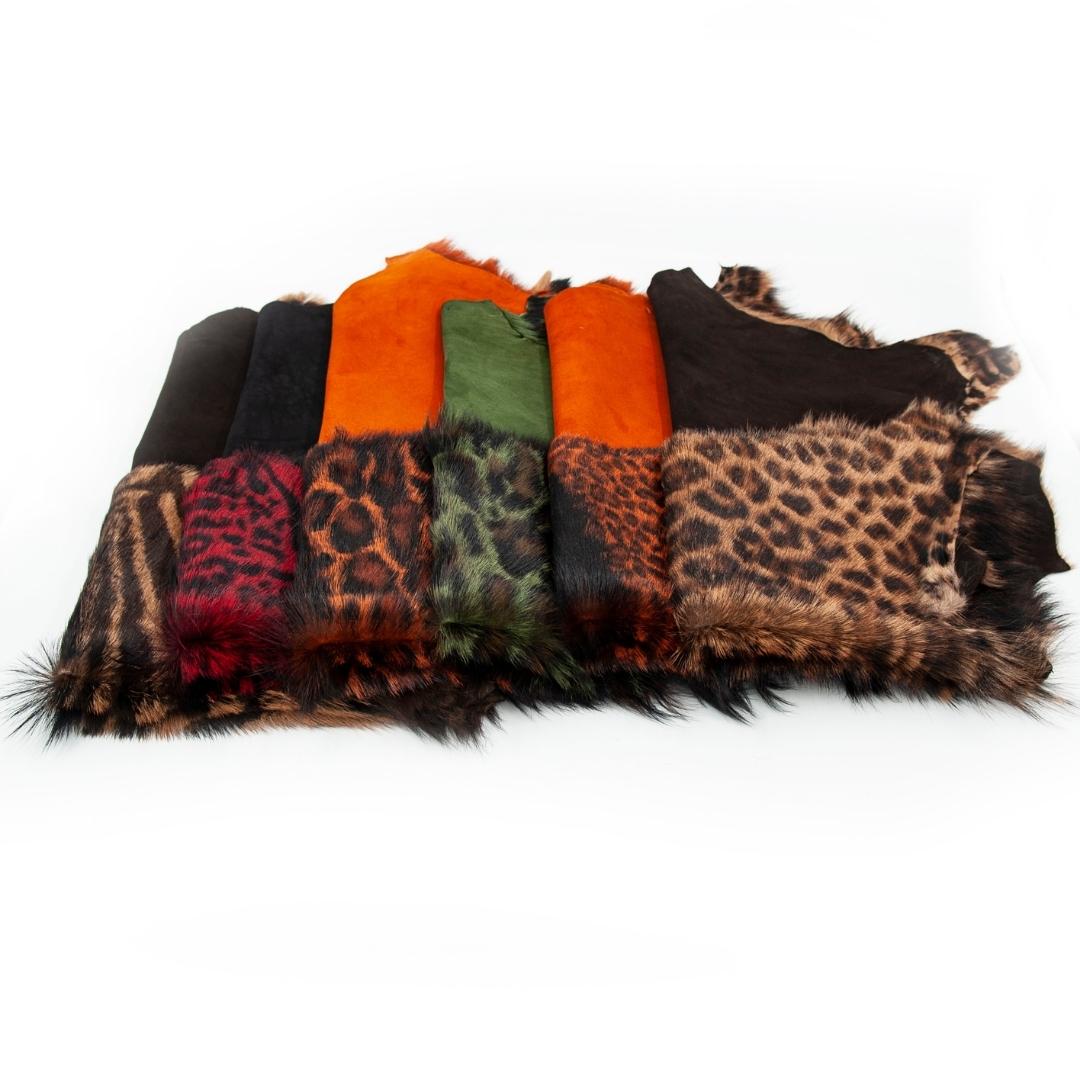 Baby Goat Tuscany Double Face Patterned Genuine Skin