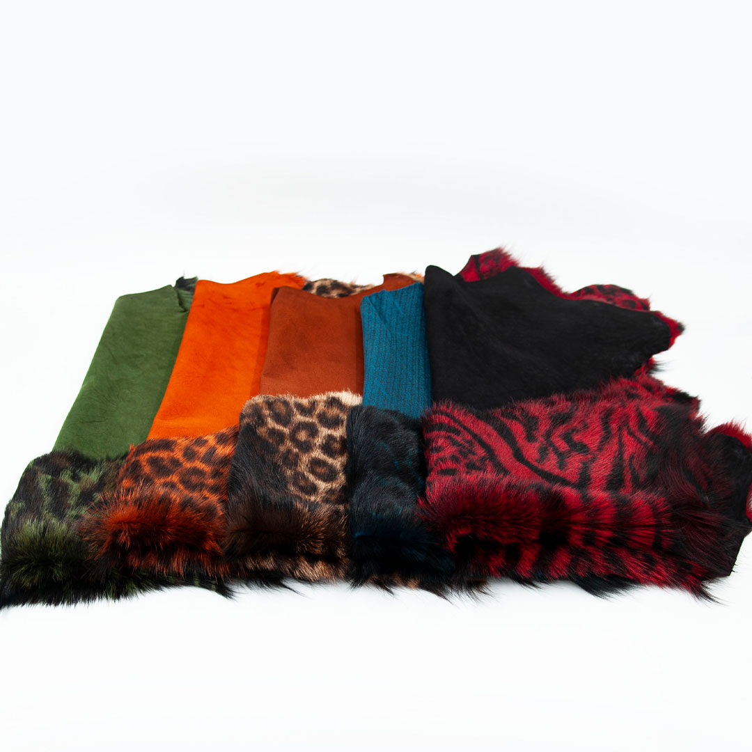 Baby Goat Tuscany Double Face Patterned Genuine Skin