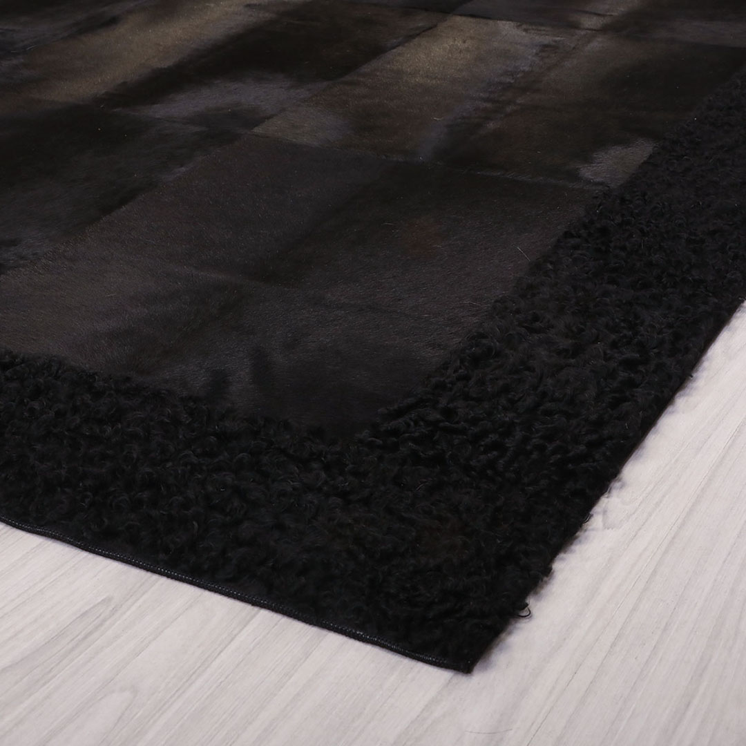 Genuine Leather Black Cavallino Leather Carpet